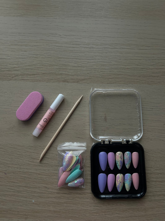 Pastel Almond Nail set