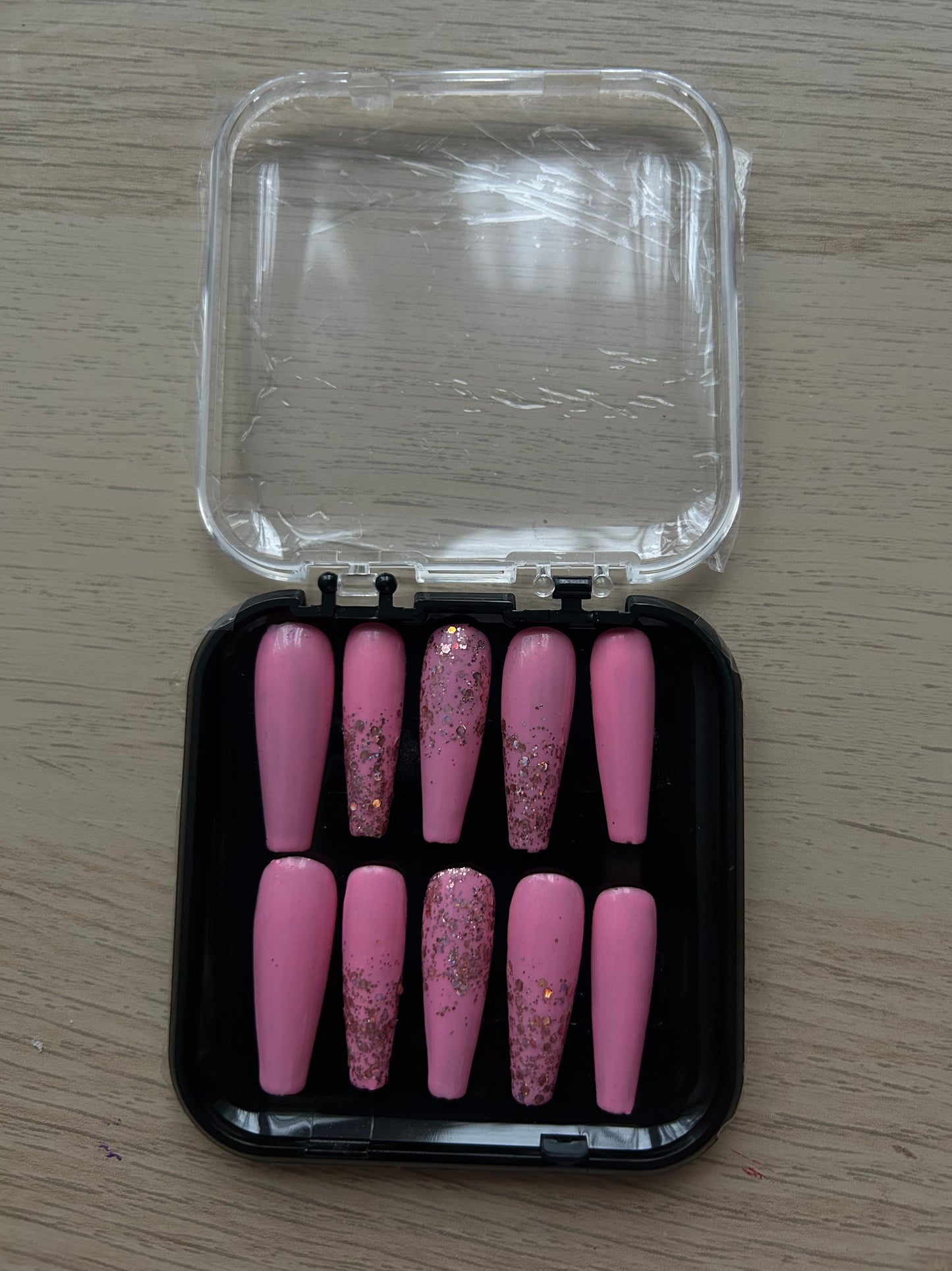 Pink Stiletto Press on Nail Set